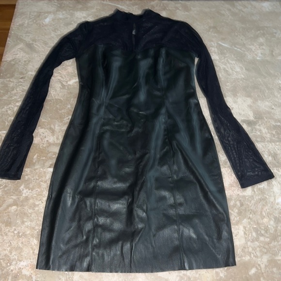 Forever 21 Leather dress with sheer sleeves - Picture 3 of 7
